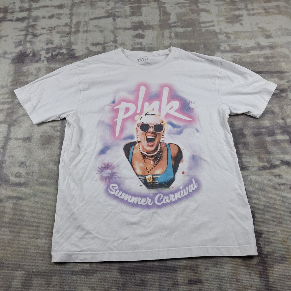 Pink Summer Carnival Tour Shirt Mens Large L P!NK Concert Graphic Tee 2023 Back